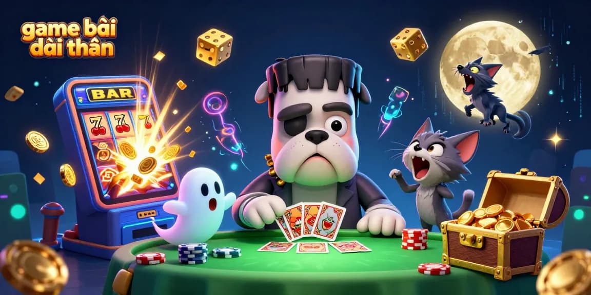 Engage with epic game bài đổi thưởng featuring characters at a vibrant casino table.