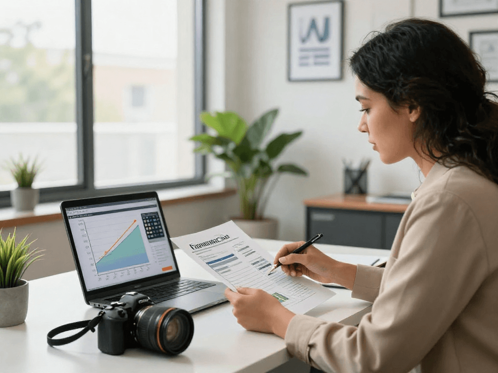 Financial advisor guiding a client through credit consolidation options in a professional office