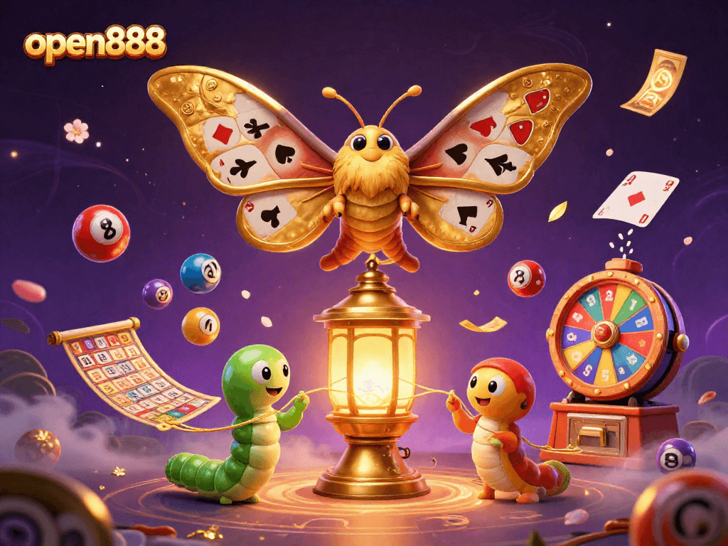 Engage with open888 as the colorful lottery balls bounce in a vibrant casino atmosphere.