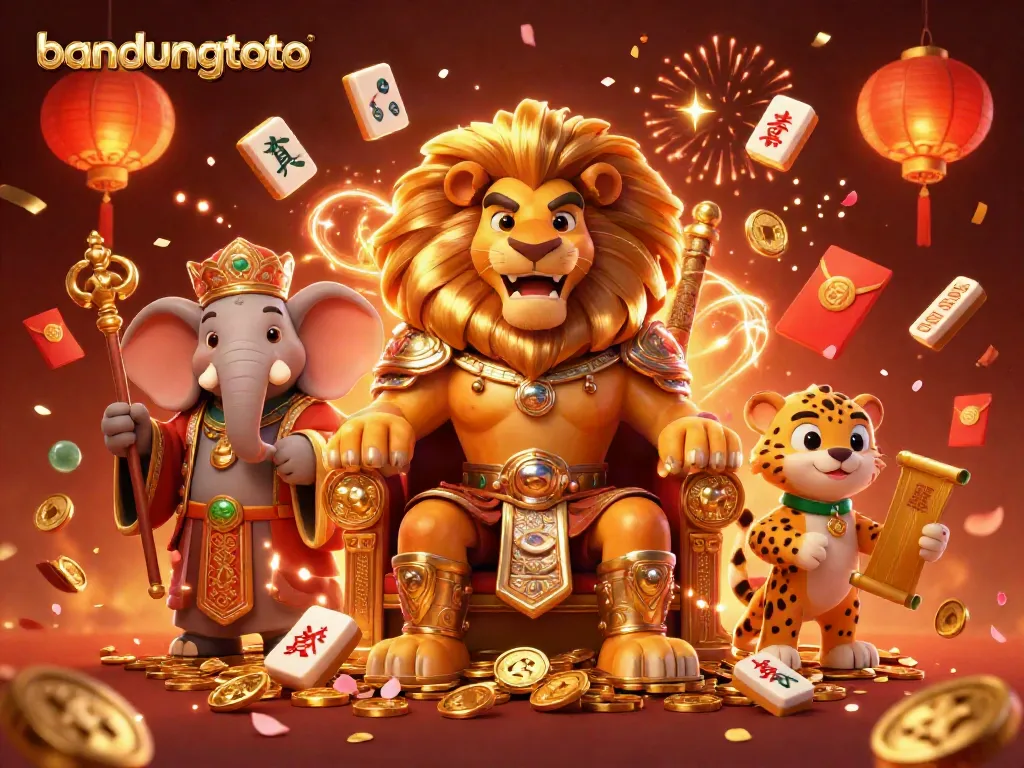 Experience exciting gameplay with bandungtoto, featuring vibrant characters and casino elements in a lively celebration.