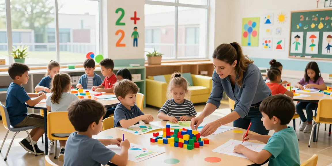 Children engaging in inquiry-based activities at a vibrant preschool, ideal for the search 'kindergarten near me.'
