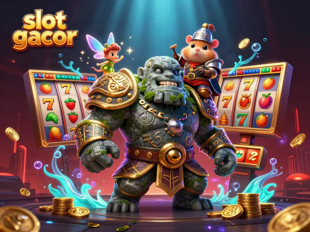 Spin to win with slot gacor as magical characters celebrate jackpot moments in vibrant casino style.