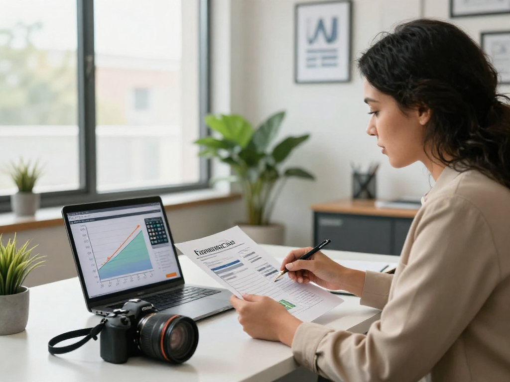 Financial advisor guiding a client through credit consolidation options in a professional office