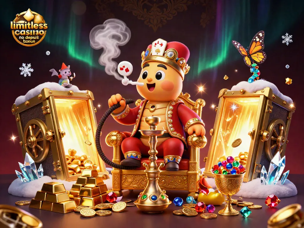 Experience the thrill of limitless casino no deposit bonus with vibrant characters and rich gambling elements.