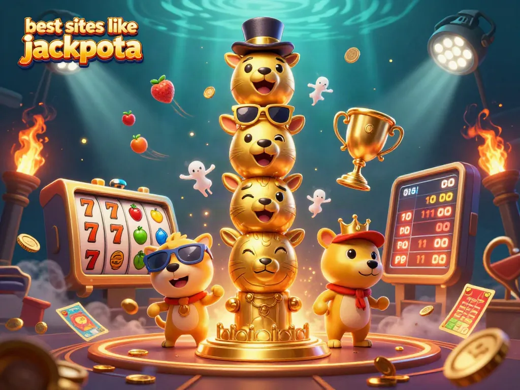 Spin and win with the best sites like jackpota, showcasing an energetic casino scene.