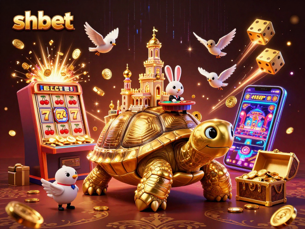Engage with shbet's exciting casino world featuring slot machines, dealer action, and shimmering coins.