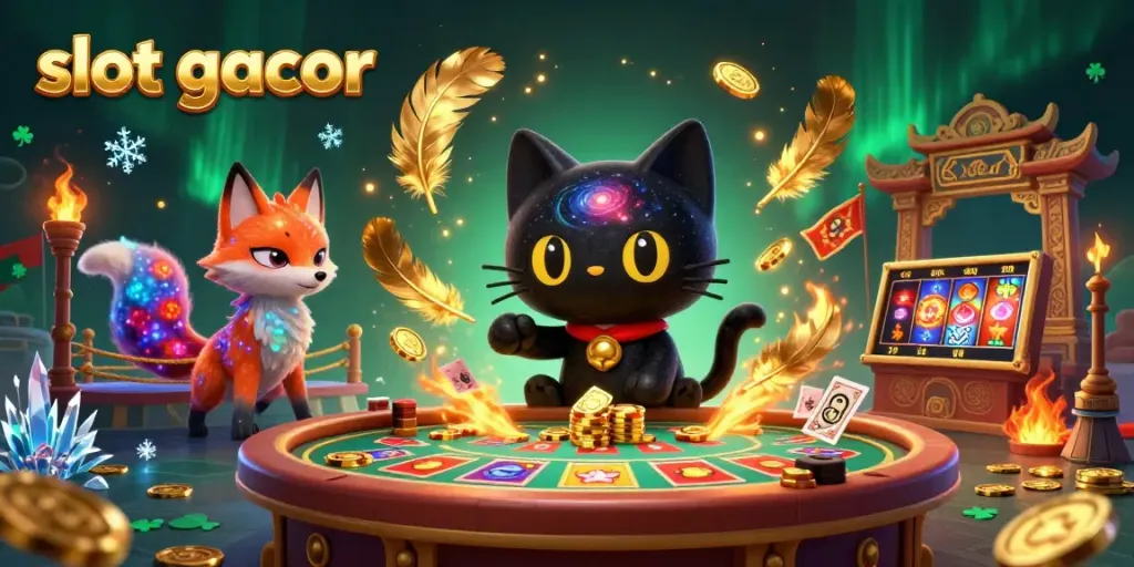 Experience slot gacor excitement as a cosmic cat and fox charm the casino atmosphere