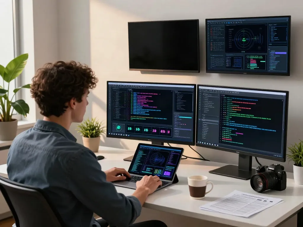 Understanding what are AI tokens in a modern tech workspace with data analytics.
