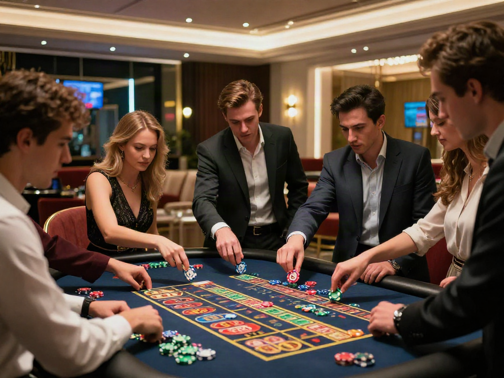Pengalaman seru di meja permainan ratutogel di kasino modern dengan teman-teman.
