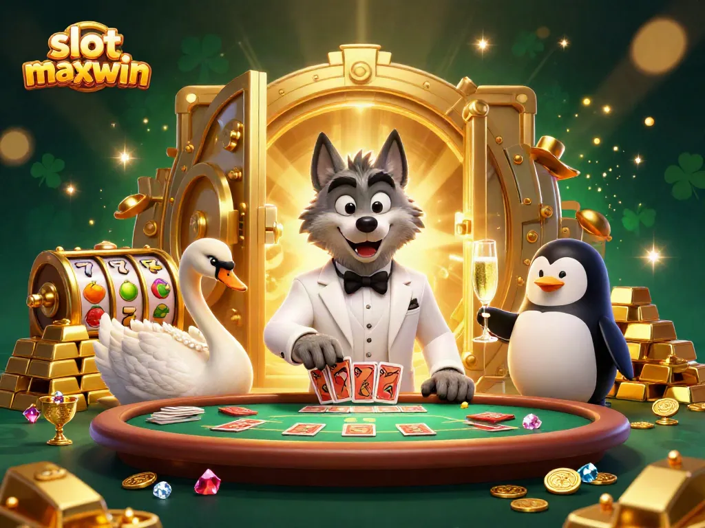 Experience the excitement of slot maxwin with dazzling winnings and an enchanting casino scene.