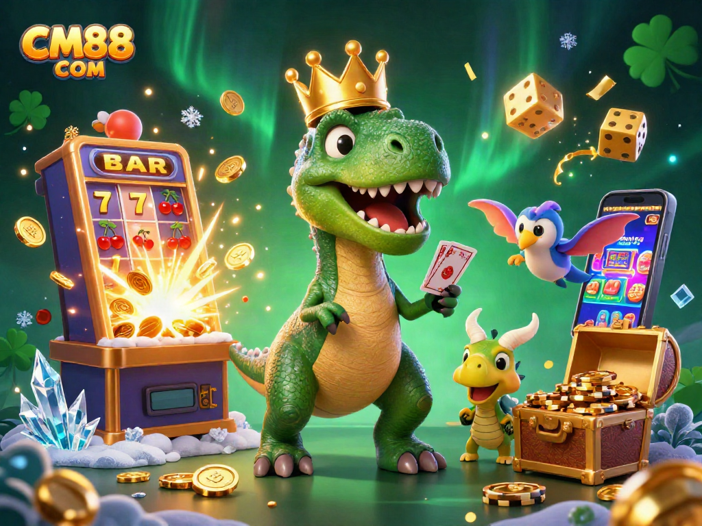 Experience exciting games at CM88 COM with vibrant characters and colorful casino elements.