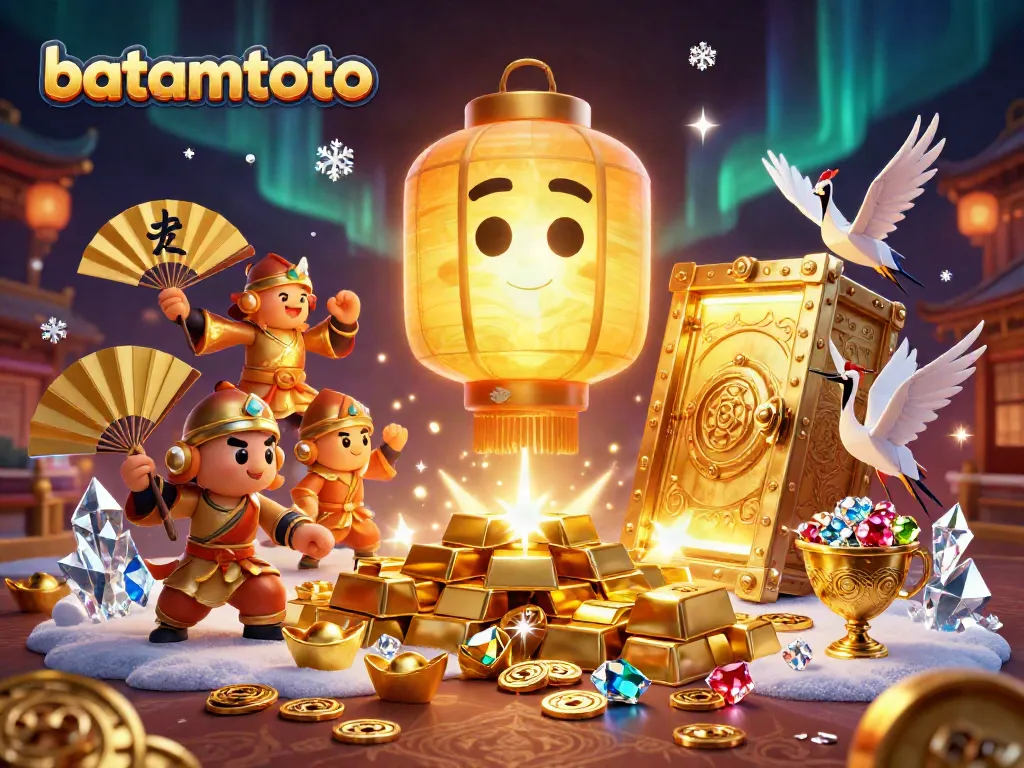 Experience the enchanting batamtoto atmosphere with vibrant casino elements and magical characters.