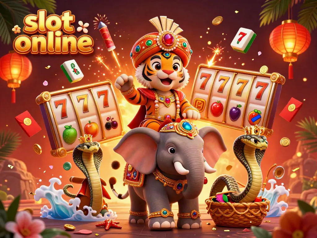 Engage with thrilling slot online gameplay featuring an elaborate 3D casino scene with vibrant elements.