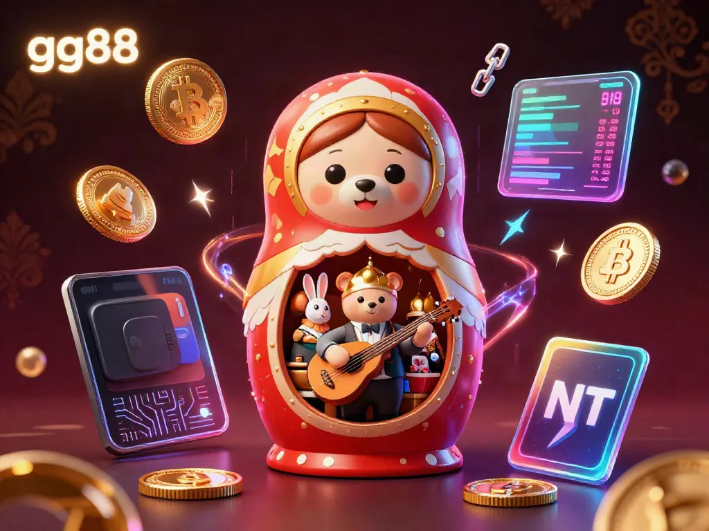 Experience the enchanting world of gg88 with a vibrant 3D scene of bear dealers and crypto elements.