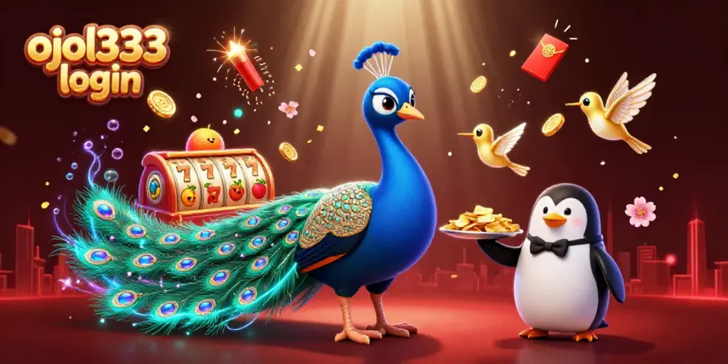 Engage in gaming excitement with ojol333 login featuring vibrant casino elements and colorful characters