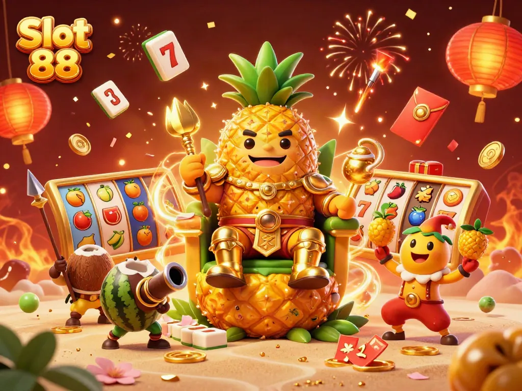 Experience the excitement with Slot 88 as animated characters invite you to spin the reels and win big!
