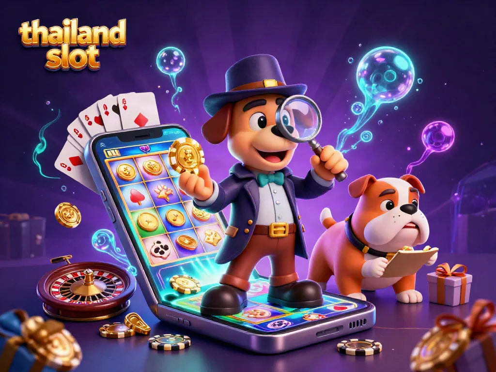 Engage with thailand slot adventures as a detective explores a vibrant casino scene.