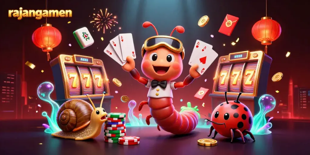Permainan rajangamen yang seru dengan dealer, millipede, dan chip yang dramatis.