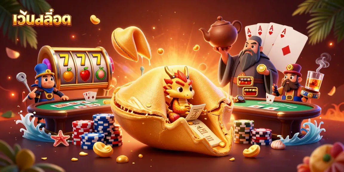 Experience exciting เว็บสล็อต adventures with vibrant characters and casino elements in this captivating illustration.