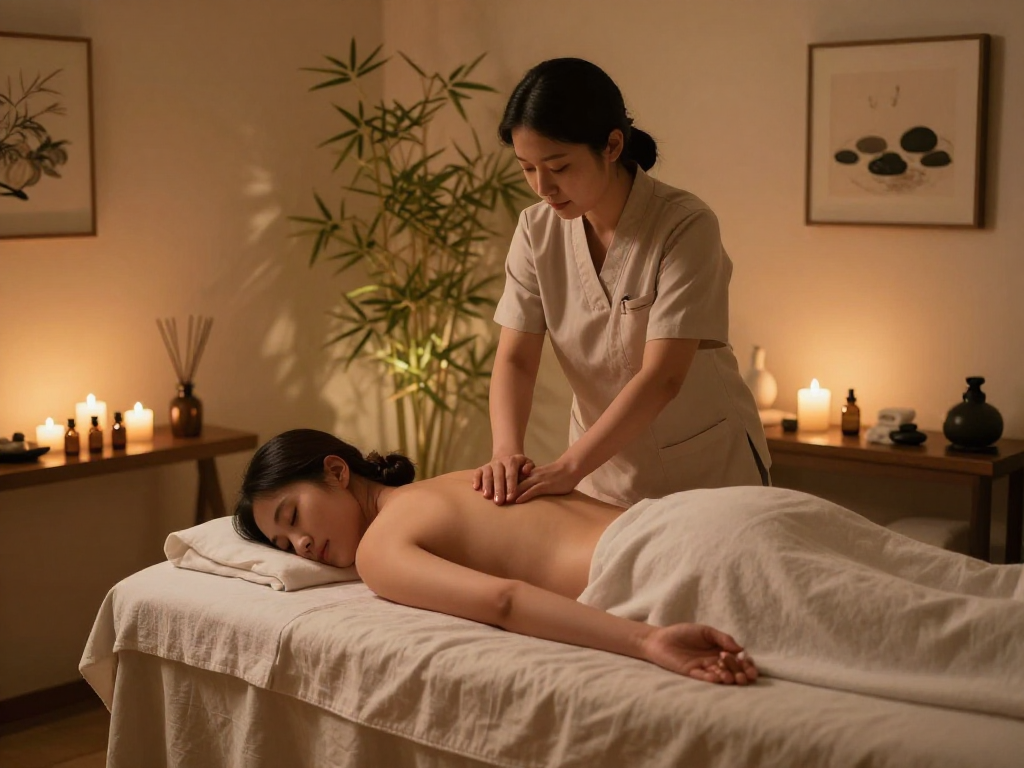 Experience ultimate relaxation with traditional Korean massage therapy (영등포출장안마) in a tranquil spa setting with calming ambiance.
